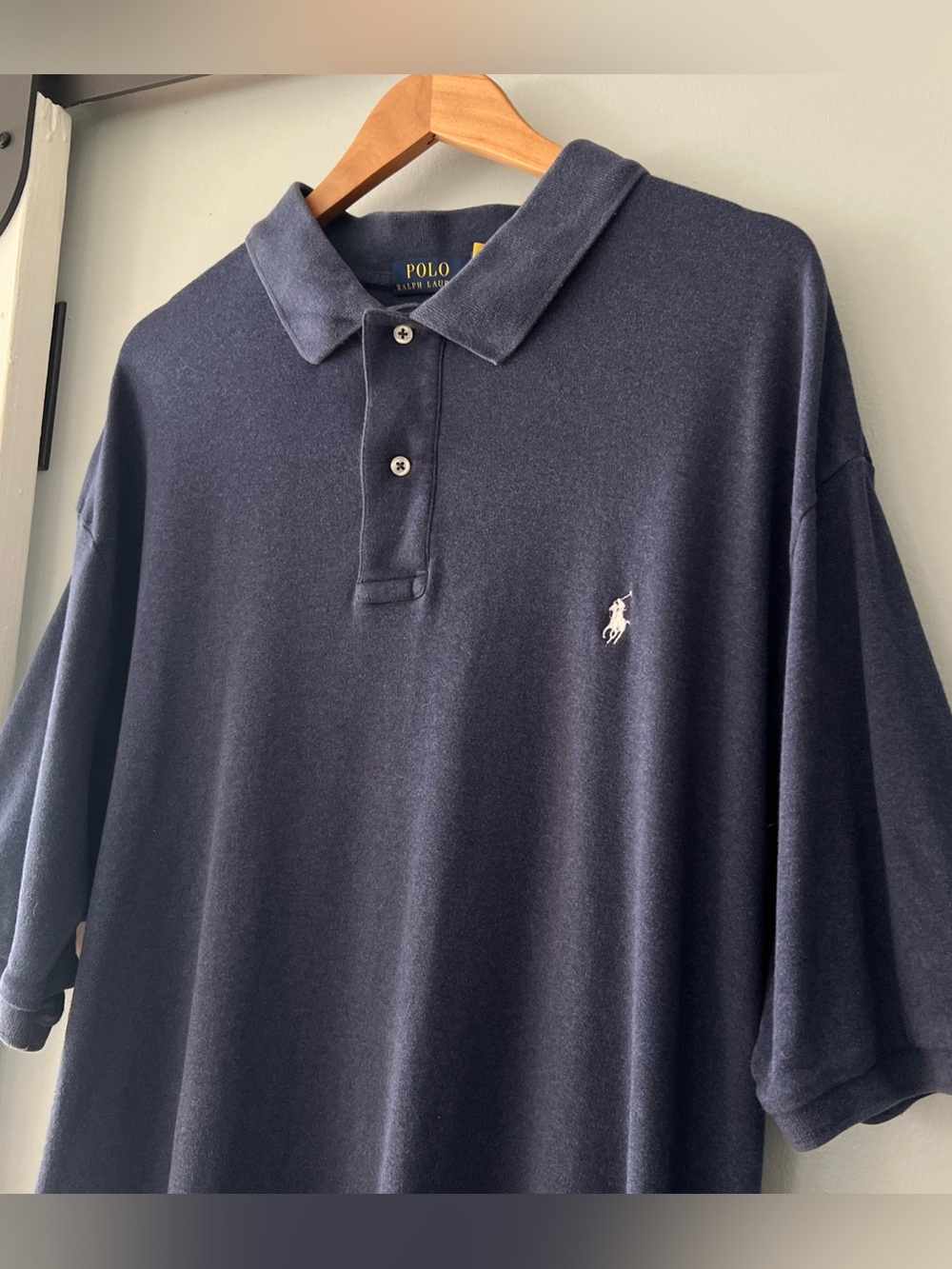 Polo Ralph Lauren Men’s 2XLT Tall Short Sleeve Blue 100% Cotton Polo Shirt Prepp
